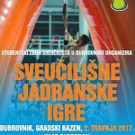 SVEUČILIŠNE JADRANSKE IGRE Studenti iz cijele Hrvatske hvatat će pršut, spašavati turistkinje, igrati 'mošarku'... 1 Jadranske igre Plakat 2
