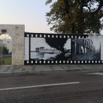 NE, OVO NIJE NA SRĐU Mural s motivima Domovinskog rata na zidu Stadiona Lapad 3 Grafiti Stadion Lapad 3