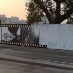 NE, OVO NIJE NA SRĐU Mural s motivima Domovinskog rata na zidu Stadiona Lapad 4 Grafiti Stadion Lapad 4