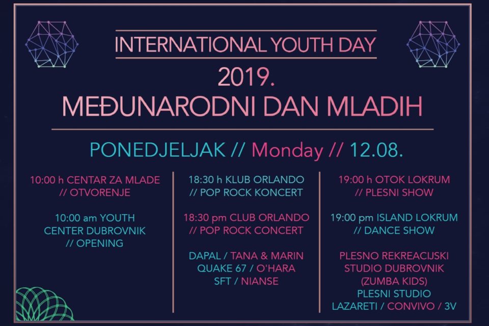 RED UČENJA, RED ZABAVE Proslava otvorenja Međunarodnog dana mladih