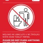 Do not flush naljepnica