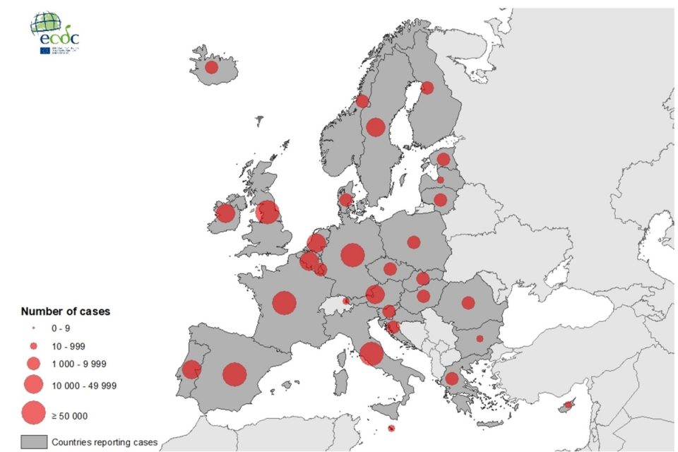 novel coronavirus COVID 19 geographical distribution EU UK 2020 04 22