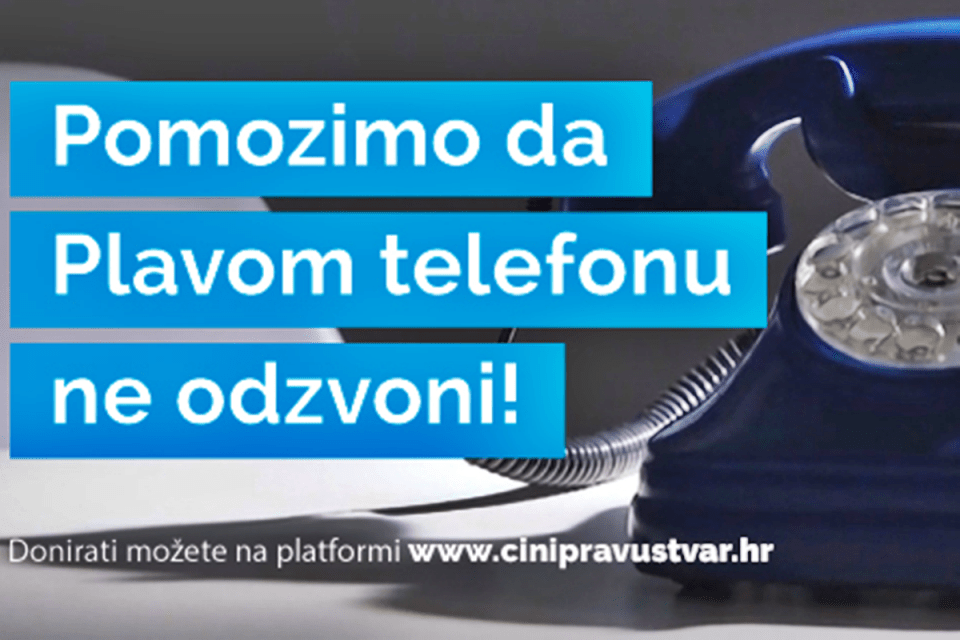 Plavi telefon potpis platforma