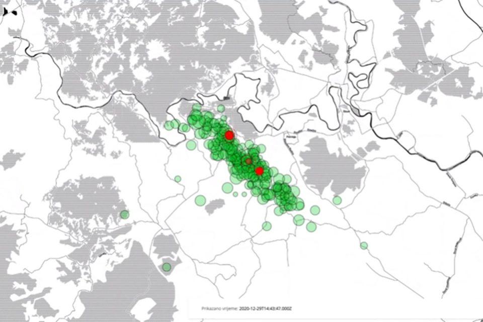 [VIDEO] Pogledajte animaciju potresa u petrinjskom epicentralnom području