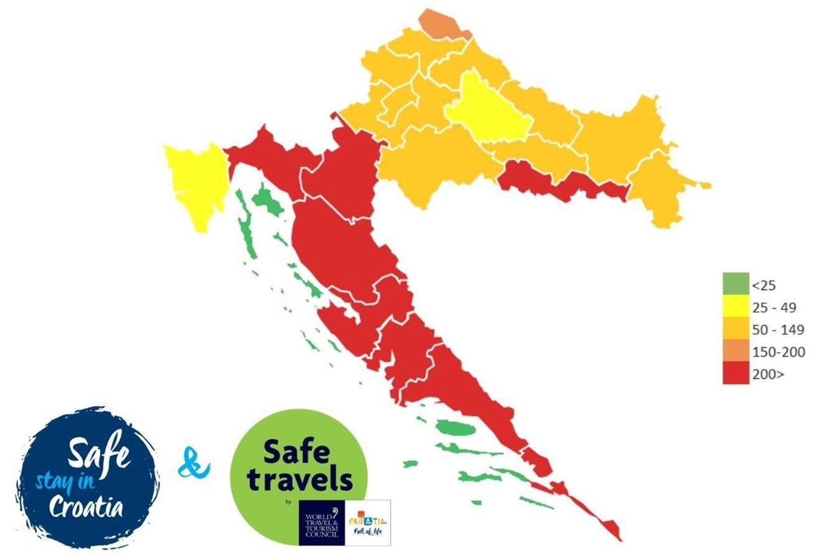 Ministarstvo turizma i sporta pokrenulo akciju hrvatski otoci – COVID free zone 1 Karta ilustracija