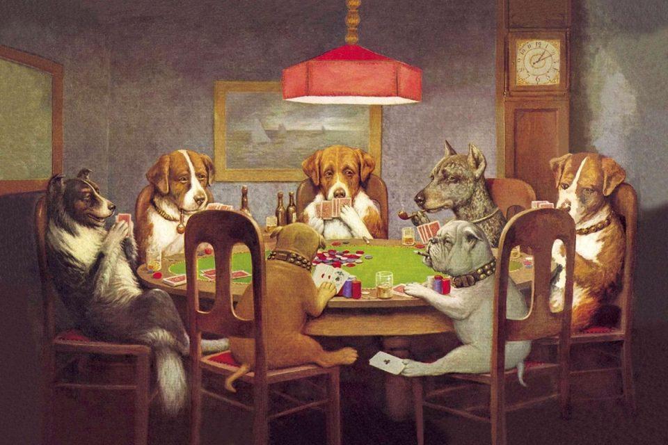 dogs playing poker 1