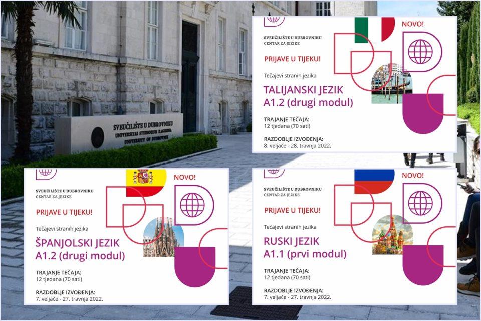 Centar za jezike Sveučilišta u Dubrovniku organizira novi ciklus učenja stranih jezika
