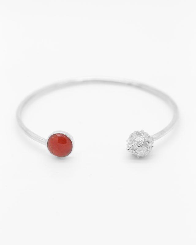 farac jewelry silver filigree coral bangle1 IG