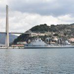 PRATNJA NOSAČA ZRAKOPLOVA Francuski zapovjedni brod 'Marne' uplovio u Gruž 4 ratni brod marne 4