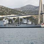 PRATNJA NOSAČA ZRAKOPLOVA Francuski zapovjedni brod 'Marne' uplovio u Gruž 5 ratni brod marne 5