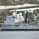 PRATNJA NOSAČA ZRAKOPLOVA Francuski zapovjedni brod 'Marne' uplovio u Gruž 7 ratni brod marne 8