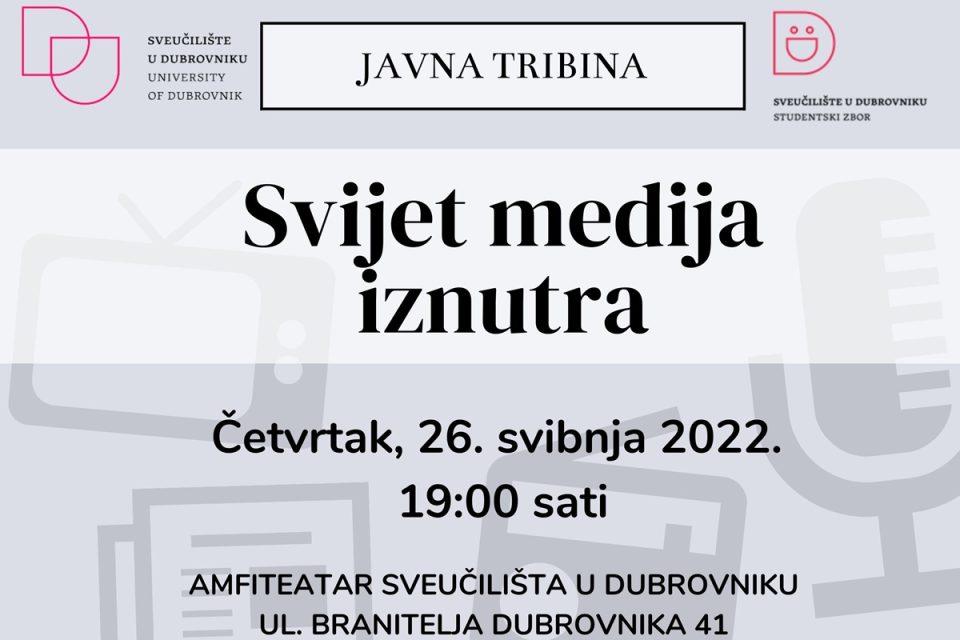 Javna tribina 'Svijet medija iznutra' na Kampusu Sveučilišta u Dubrovniku