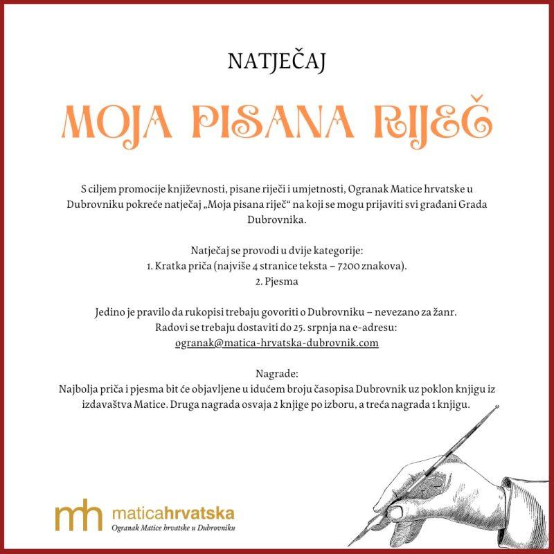 Moja pisana rijec