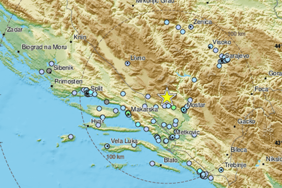 Potres magnitude 4,8 'zatresao' BiH, osjetio se i na dubrovačkom području