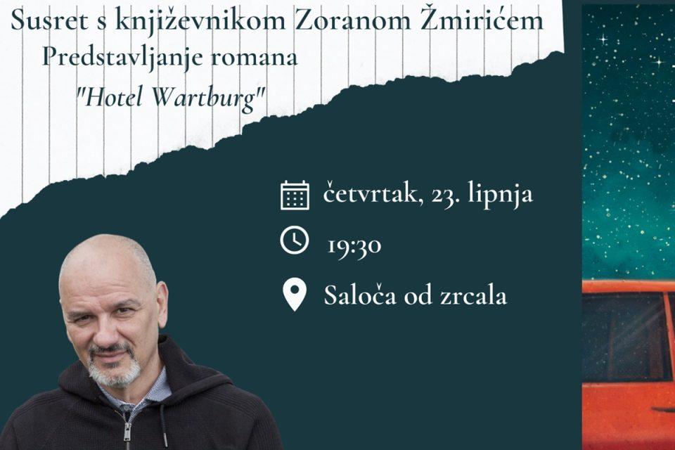 Predstavljanje romana 'Hotel Wartburg' Zorana Žmirića u Saloči od zrcala