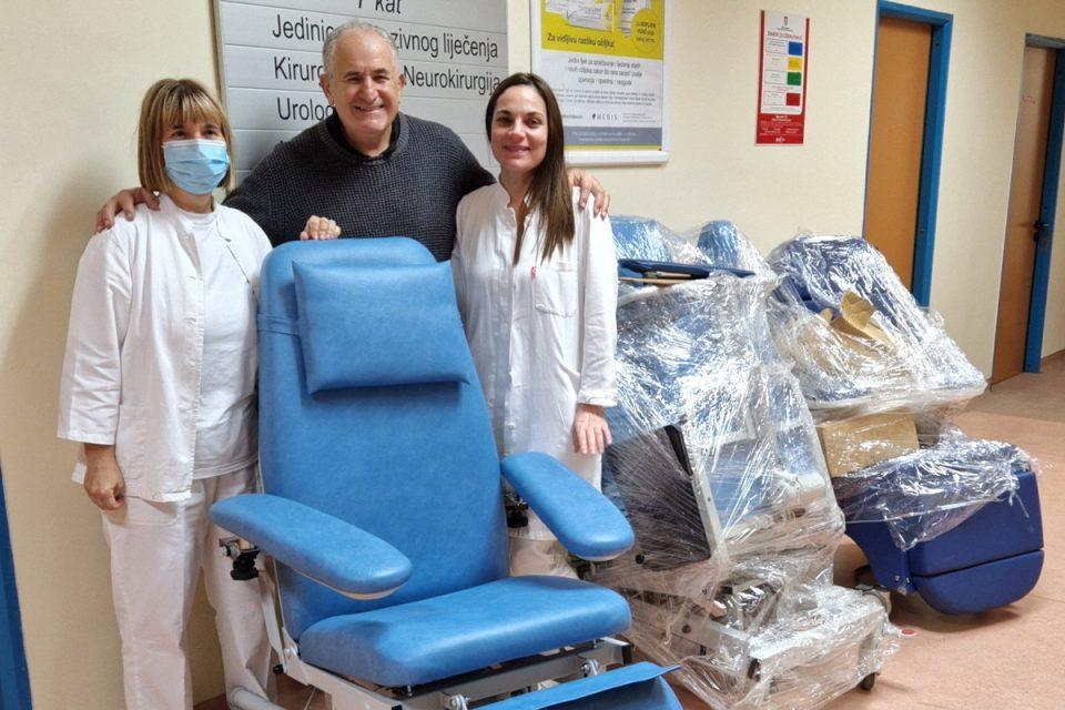 Josip Jelčić donirao vrijedne ležaljke Općoj bolnici Dubrovnik