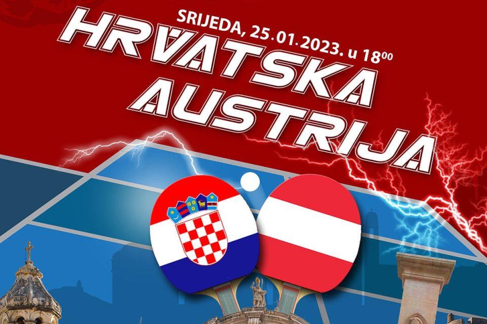 SPORTSKI SPEKTAKL Stolnoteniski meč reprezentacija Hrvatske i Austrije iduću srijedu