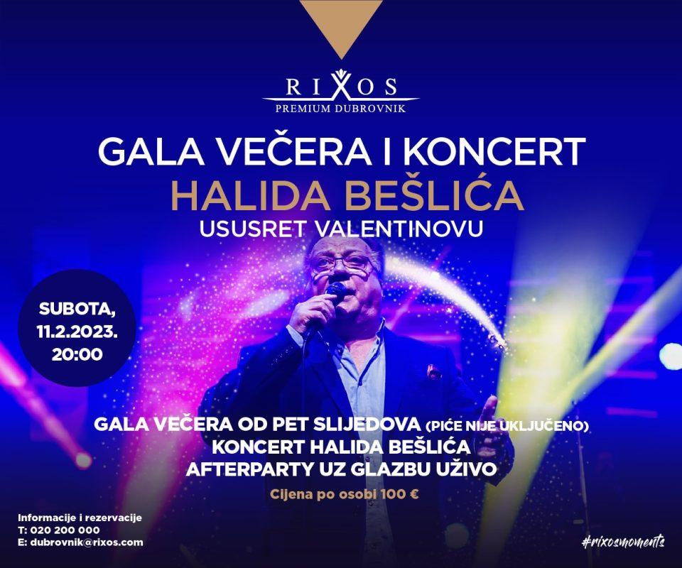 RIXOS PREMIUM DUBROVNIK Gala večera i koncert Halida Bešlića ususret Valentinovu