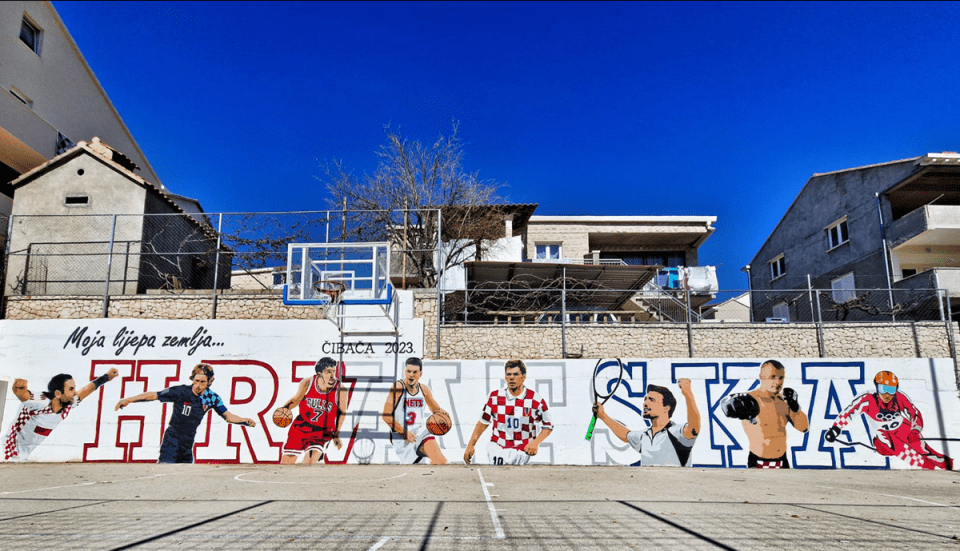 Mural u Cibaci Antonio Jurcevic i Goran Novakovic