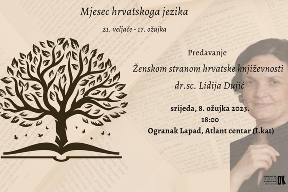 'Ženskom stranom hrvatske književnosti' uz profesoricu Lidiju Dujić