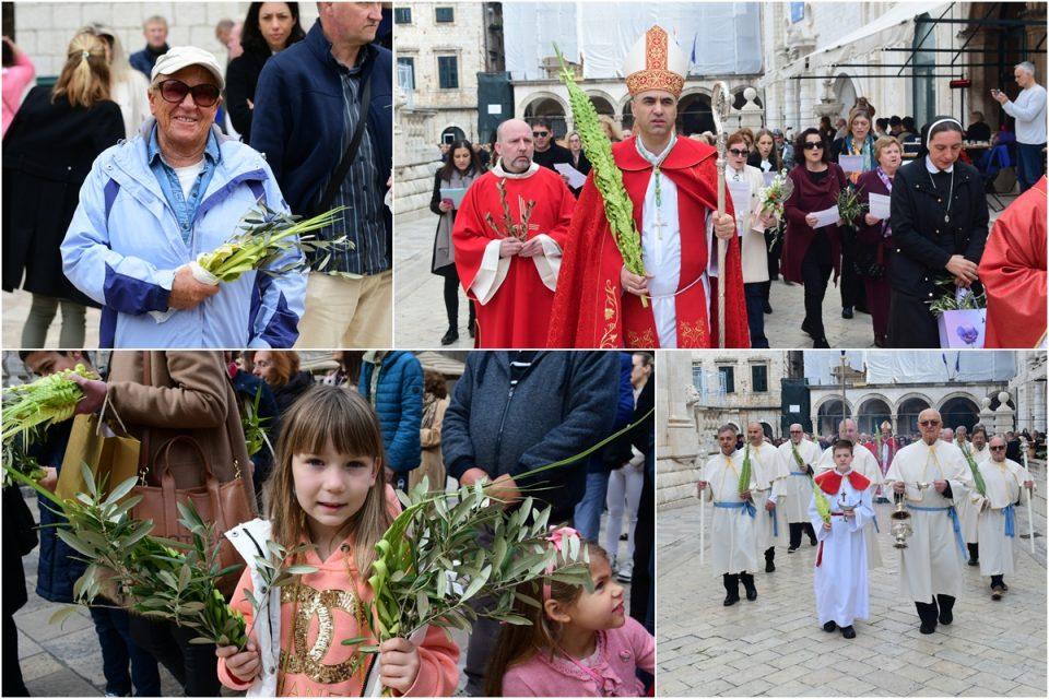 FOTO/VIDEO Biskupov blagoslov poma i maslinovih grančica ispred crkve sv. Vlaha
