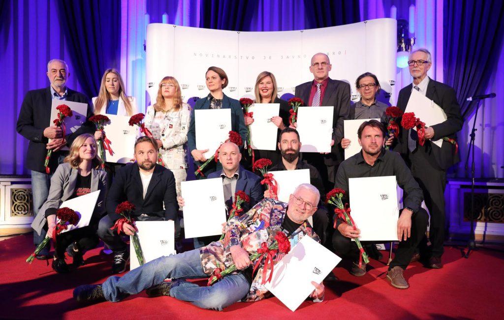 03.05.2023., Zagreb - U Novinarskom domu odrzana je svecana dodjela nagrada Hrvatskog novinarskog drustva za najbolja novinarska ostvarenja u 2022. godini. Nagradjeni Photo: Emica Elvedji/PIXSELL
