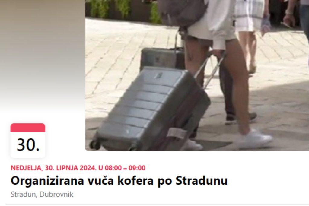 Organizirana vuca kofera po Stradunu Facebook