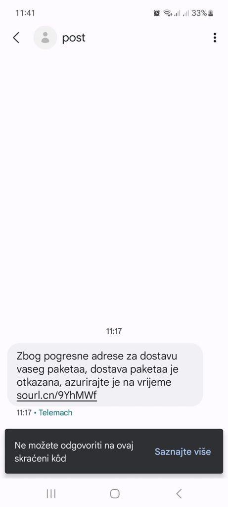 sms prevara hrvatska posta