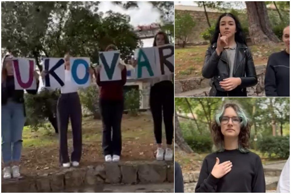 'DIVNO, SUZE SU MI POTEKLE' Učenici Medicinske škole na poseban način odali počast žrtvama Vukovara i Škabrnje