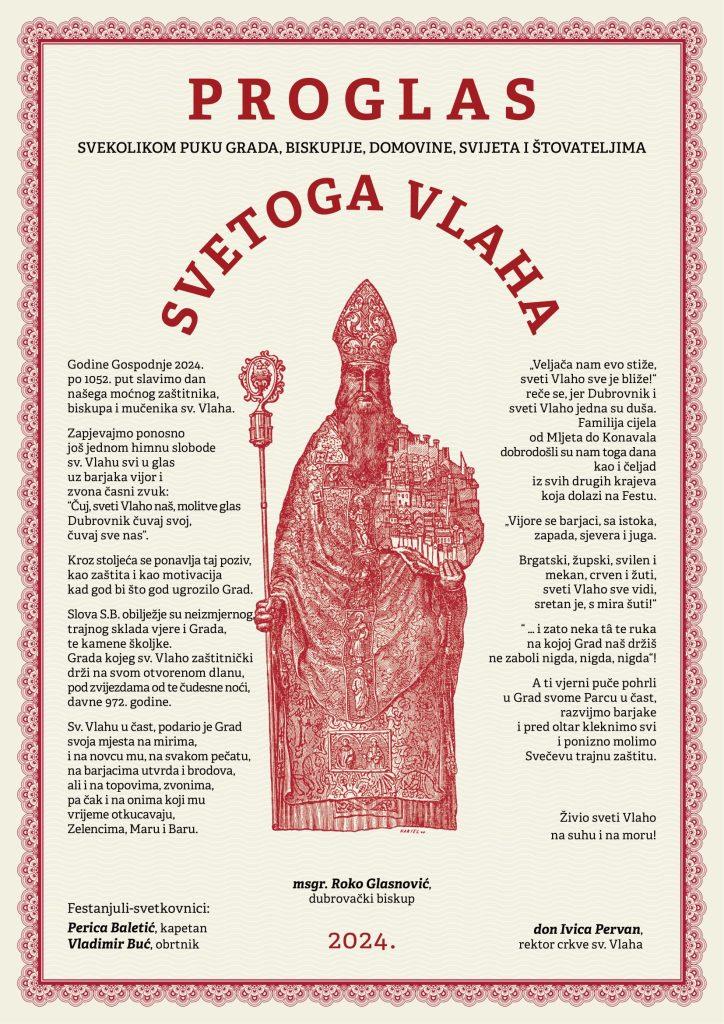 Proglas Svetog Vlaha 2024