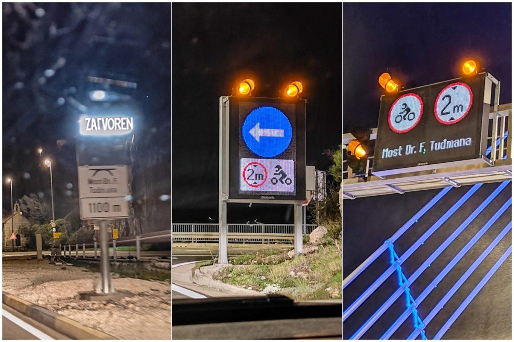 informativna tabla most franja tudmana