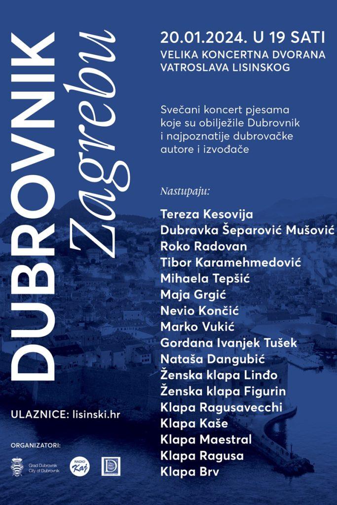 koncert dubrovnik zagrebu plakat