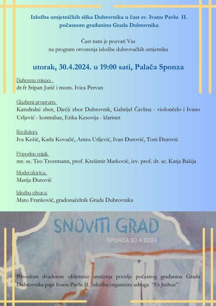 SNOVITI GRAD pozivnica