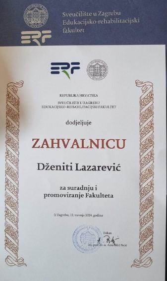 zahvalnica dzenita
