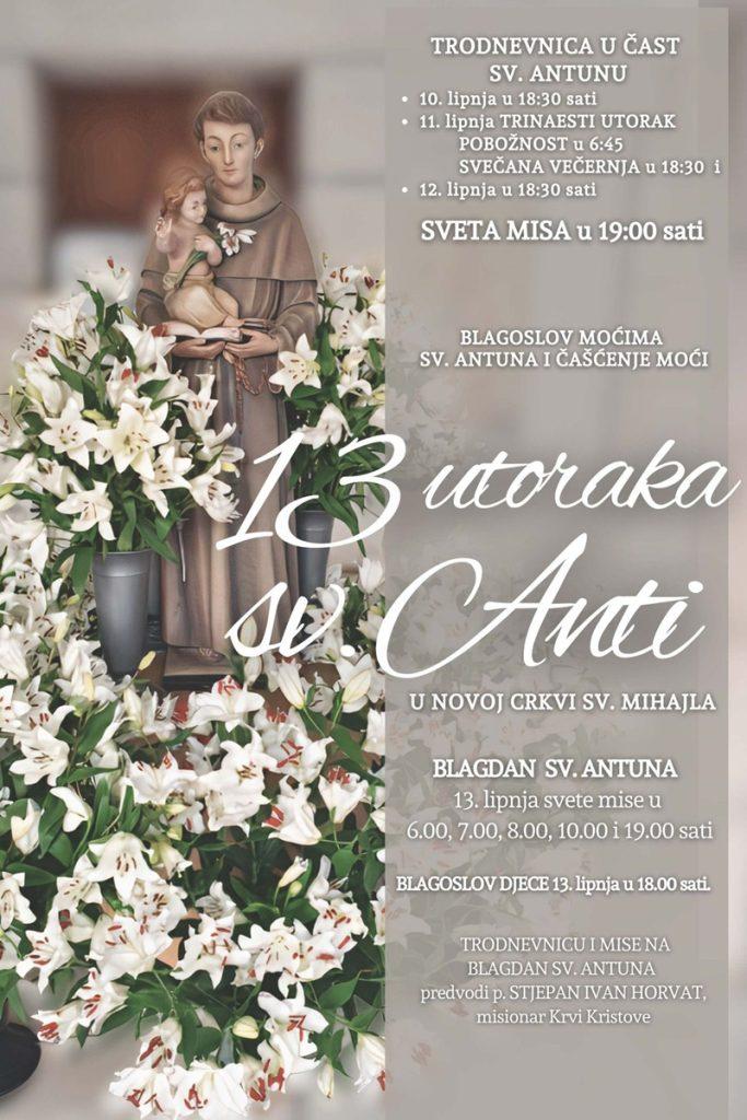U SVETOG MIHAJLA Trodnevnicu uz blagdan sv. Antuna predvodi p. Stjepan Ivan Horvat 1 trodnevnica sv antun
