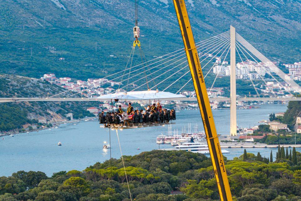 Dinner in the sky Dubrovnik 1