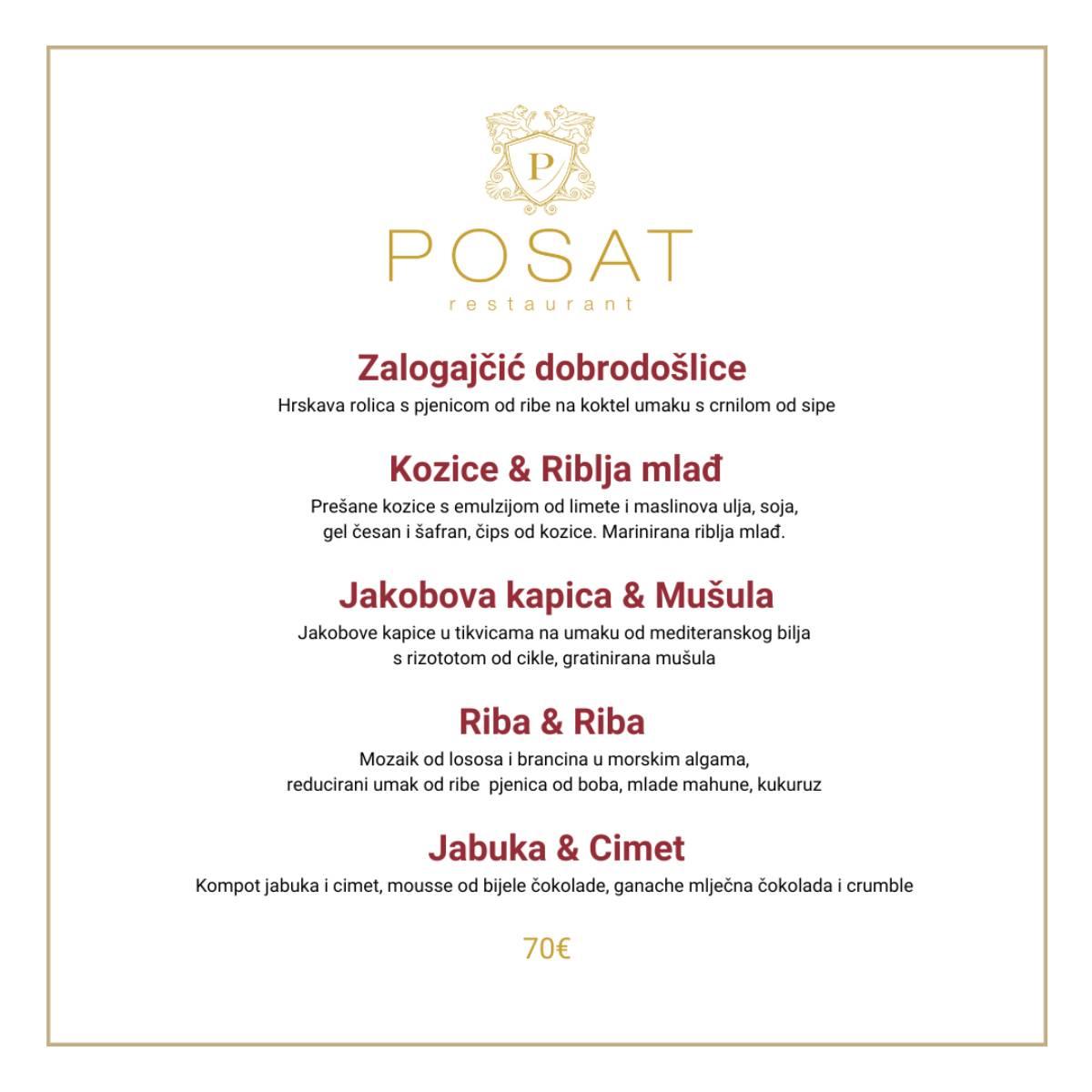 Posat jelovnik