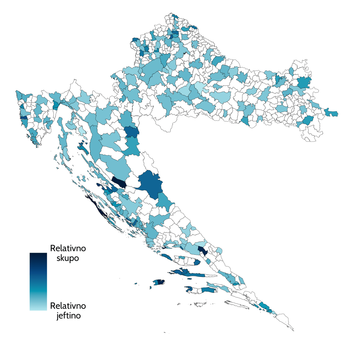 razlike u cijenama po opcinama