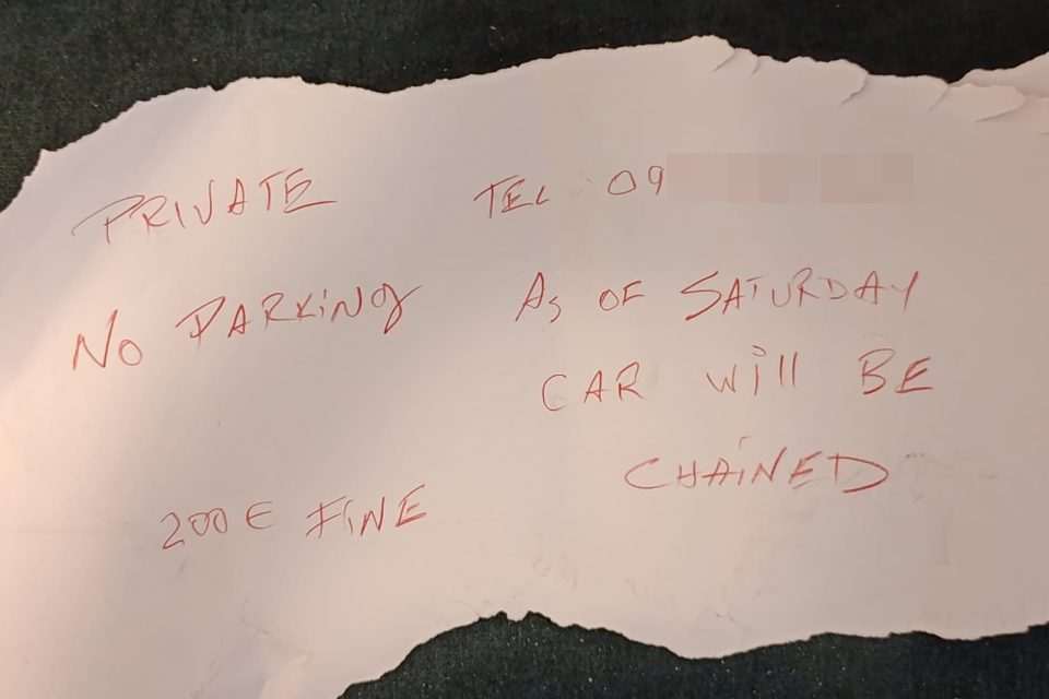 poruka privatni parking 200 eura