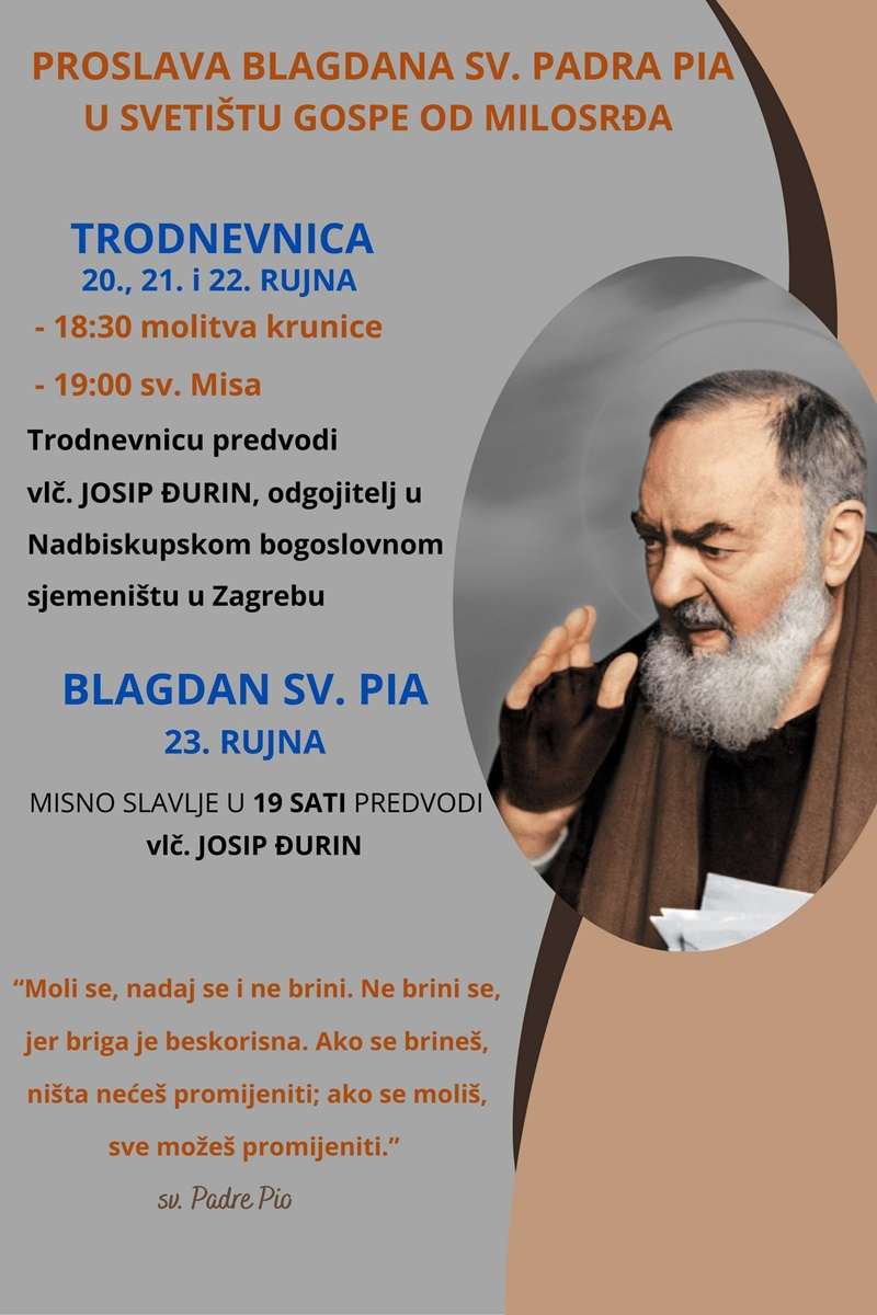 plakat proslav padre pia