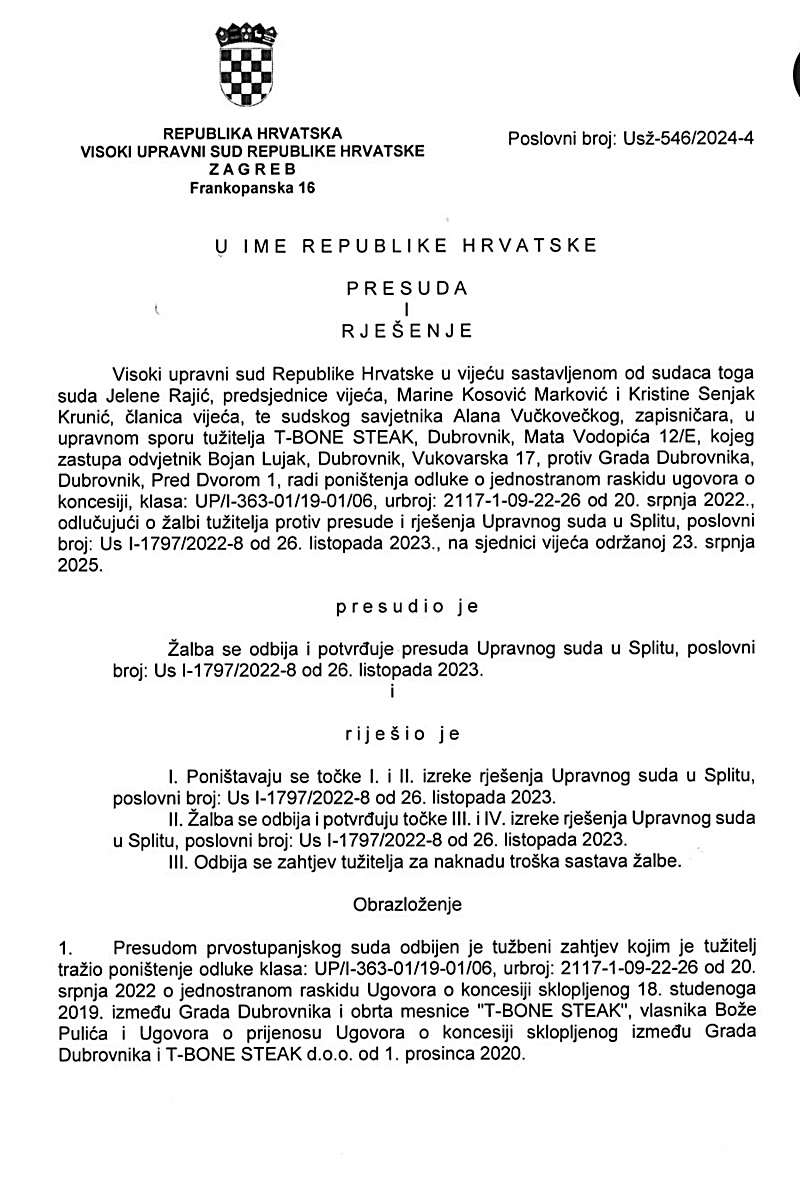 pretovarna zona presuda