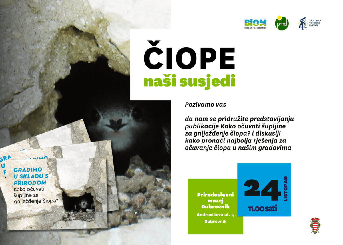 'ČIOPE, NAŠI SUSJEDI' Kako graditi u skladu s prirodom? 2 Pozivnica Ciope nasi susjedi