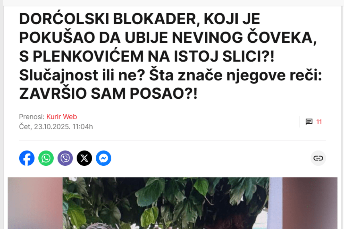 Srpski mediji povezali Plenkovića s čovjekom koji je pokušao ubojstvo 1 plenkiovic na udaru srpskih medija