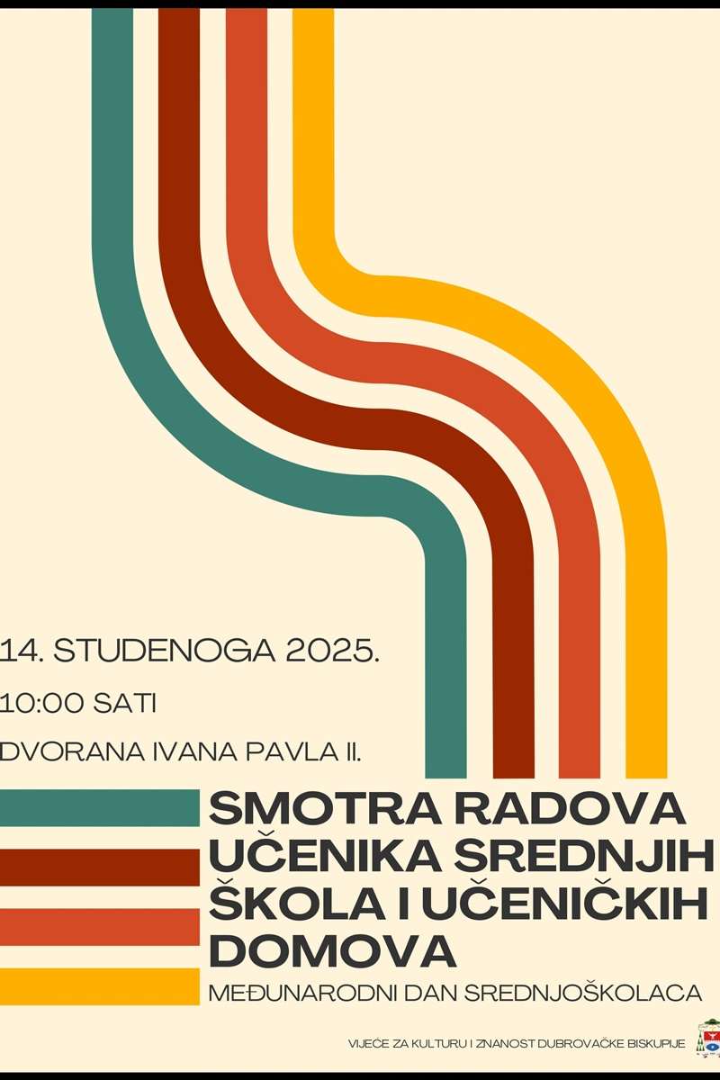 Smotra radova ucenika srednjih skola i ucenickih domova plakat