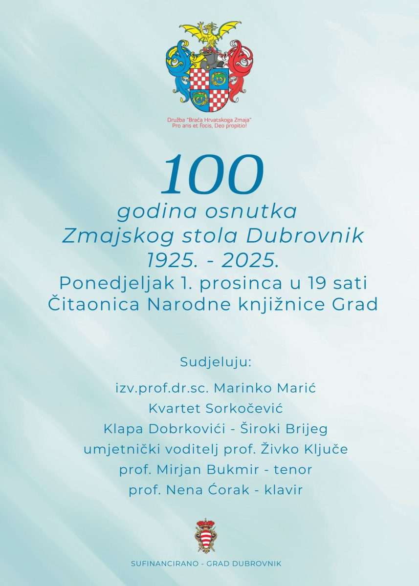 plakat 100 godina osnutka DBHZ