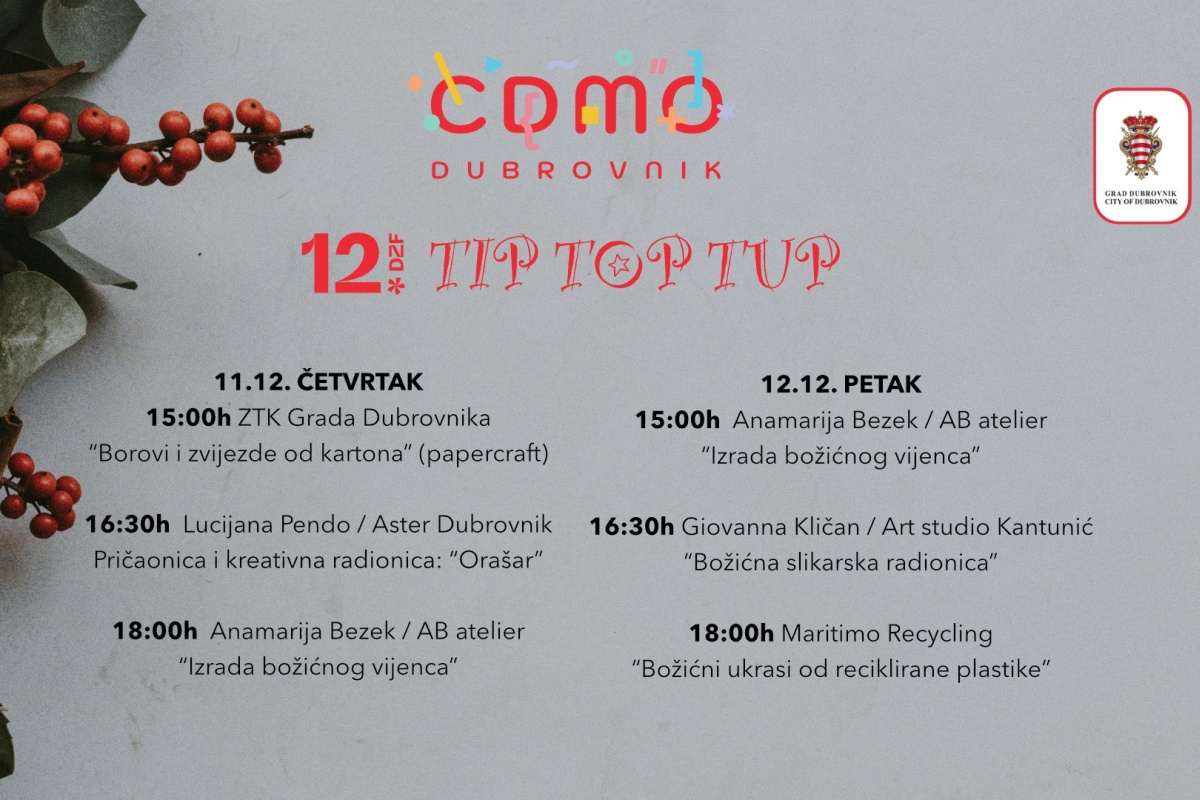 TIP TOP TUP programi i ove godine donose kreativnu blagdansku čaroliju 1 1112 TIP TOP TUP face