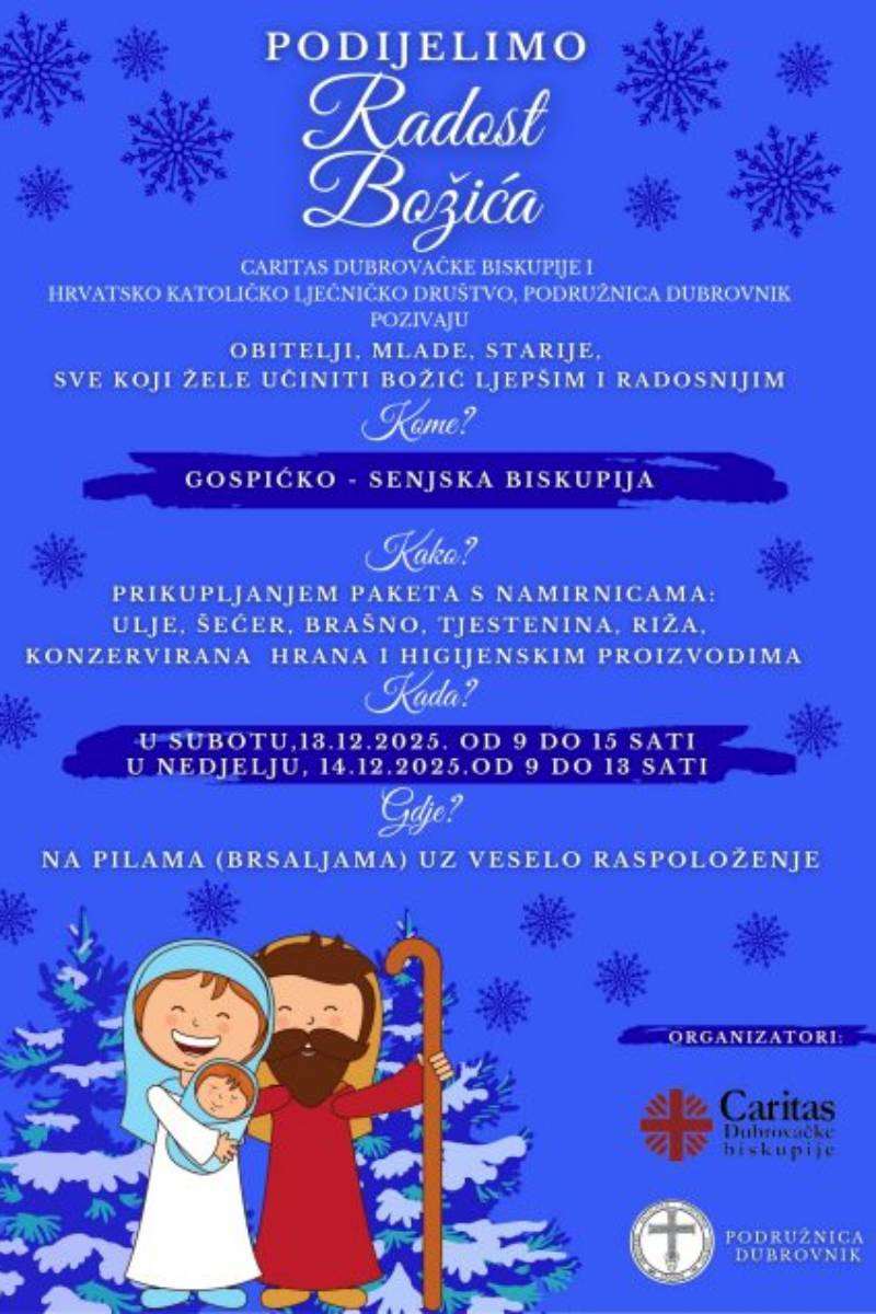 Ovog vikenda na Pilama sudjelujte u prikupljanju paketa s hranom i osnovnim potrepštinama! 1 plakat hum akcija