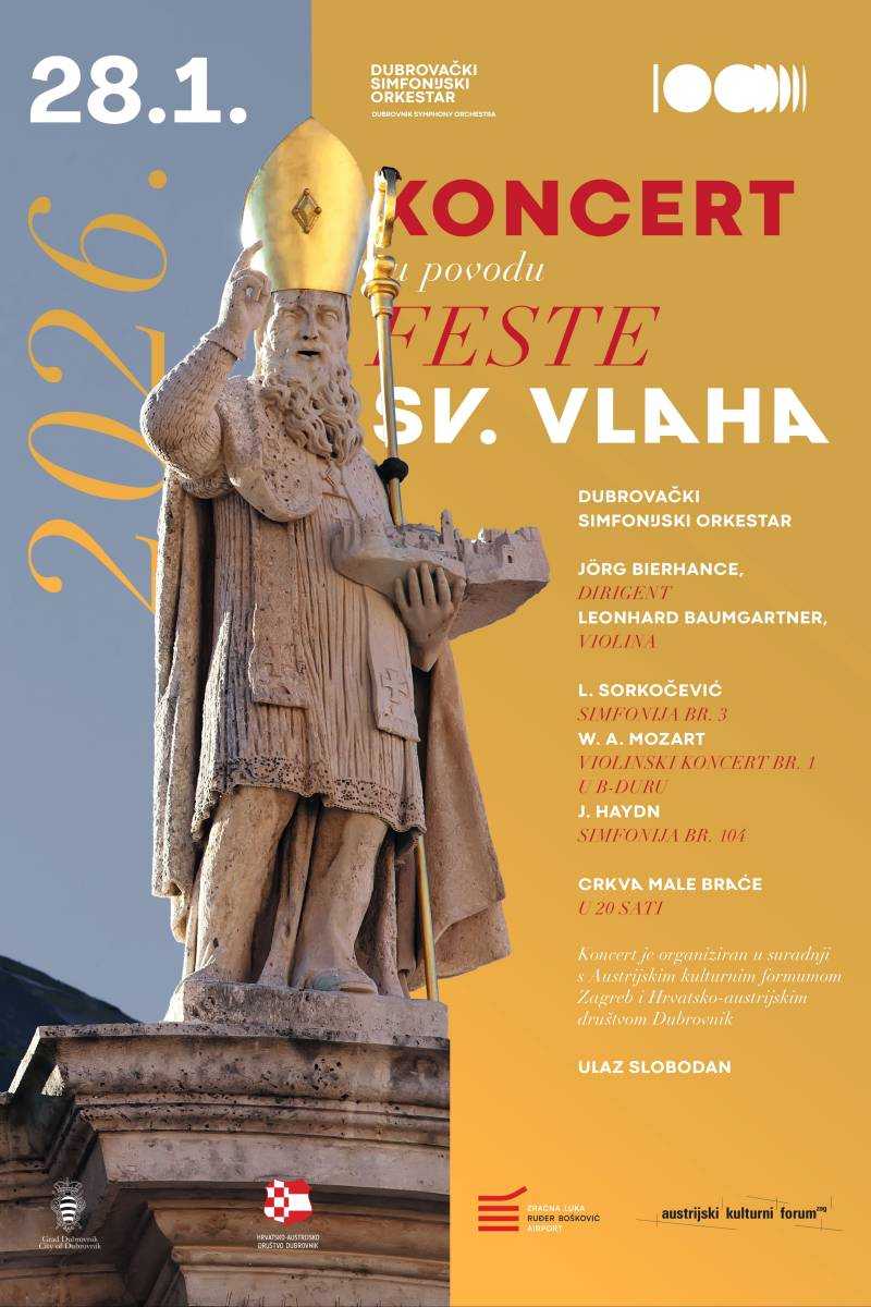 Tradicionalni koncert Dubrovačkog simfonijskog orkestra: Nastupit će violinist Leonhard Baumgartner 1 Sv Vlaho koncert