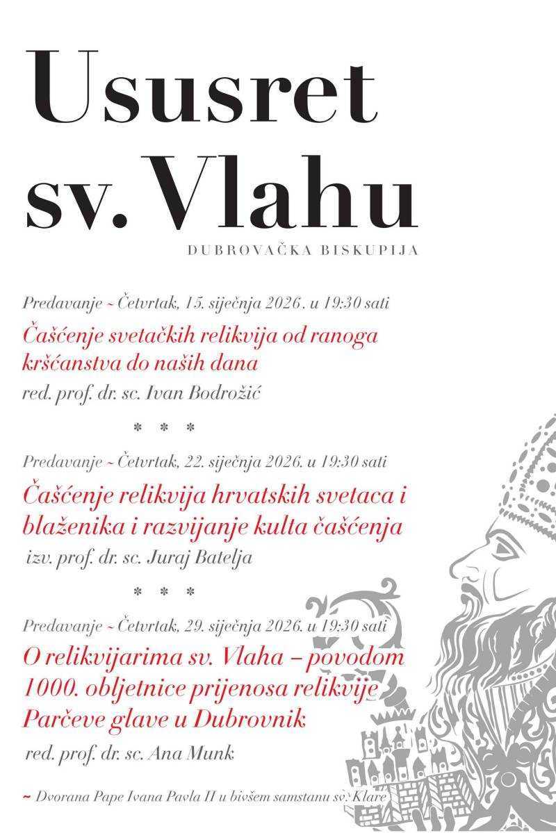 ČETVRTKOM U SIJEČNJU Tribine 'Ususret sv. Vlahu' 1 mPlakat tribina 2026