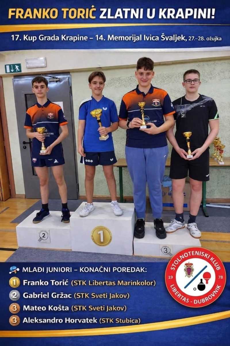 Zlatni Franko! Stolnotenisač Libertas Marinkolora osvojio turnir u Krapini 1 marinokolor 1